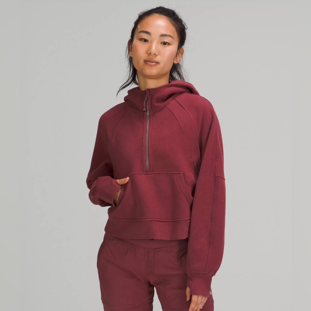 Lululemon Scuba Oversized Half-Zip Hoodie XL/XXL in Mulled Wine